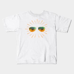 Sunglasses reflect the vibes of the sunset. Kids T-Shirt